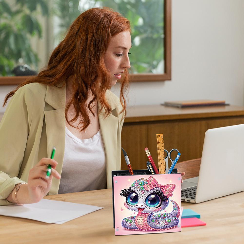 DIY Diamond Painting Kit Special Shape Diamond Pen Container Office Supplies Storage Box Rhinestone Art Desk Organizer for Desk