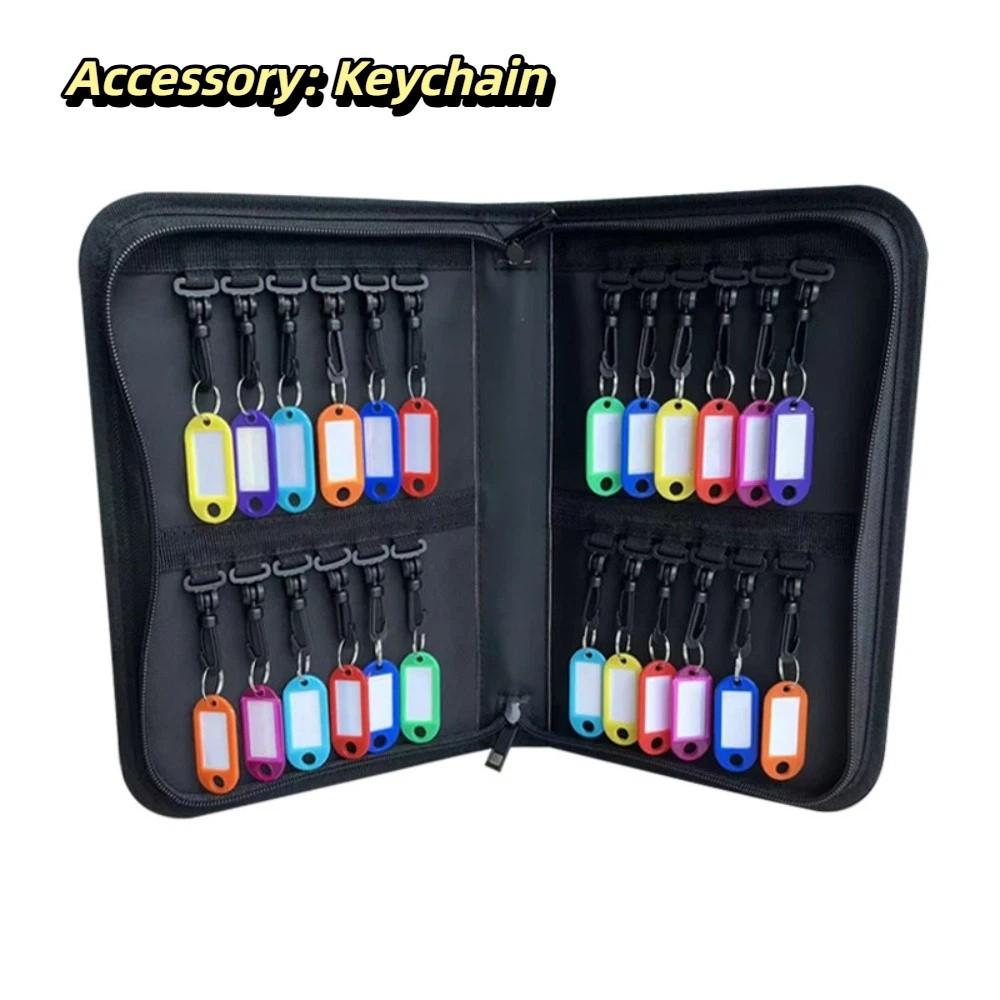 Waterproof Material Portable Key Storage Box Smooth Zipper Design Key Storage Pouch Office Use