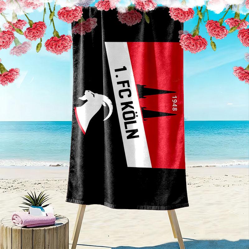 1. FC Cologne Print Beach Towel, Large Soft Quick Dry Towel for Beach Camping Swimming