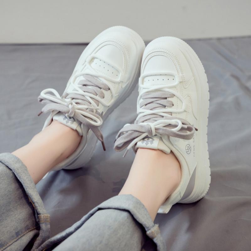 Spring Women's White Shoes Breathable Versatile Sports Casual Dad Shoes Sneakers