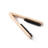 Wooden Handle Straightening Comb 2-in-1 Styling Comb & Hair Straightener for Smooth & Silky Hair, Anti-Scald Portable Hair Styling Tool for Home Trave