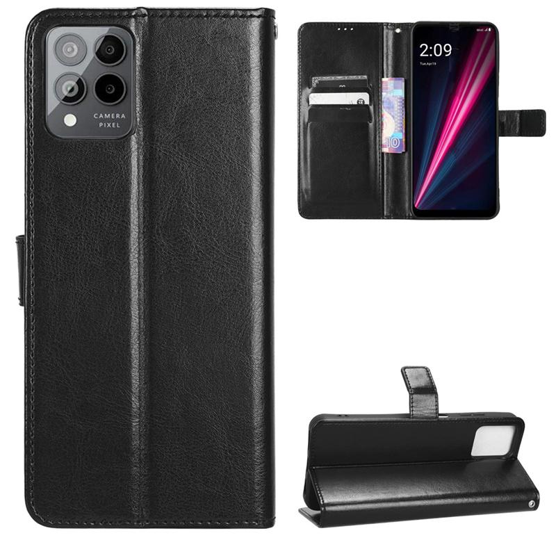 Leather Flip Case for T-Mobile Revvl 7 Pro 5G Revvl 6 6x Protective Wallet Card Slot Stand Shockproof Holder Business Full Protection Cover