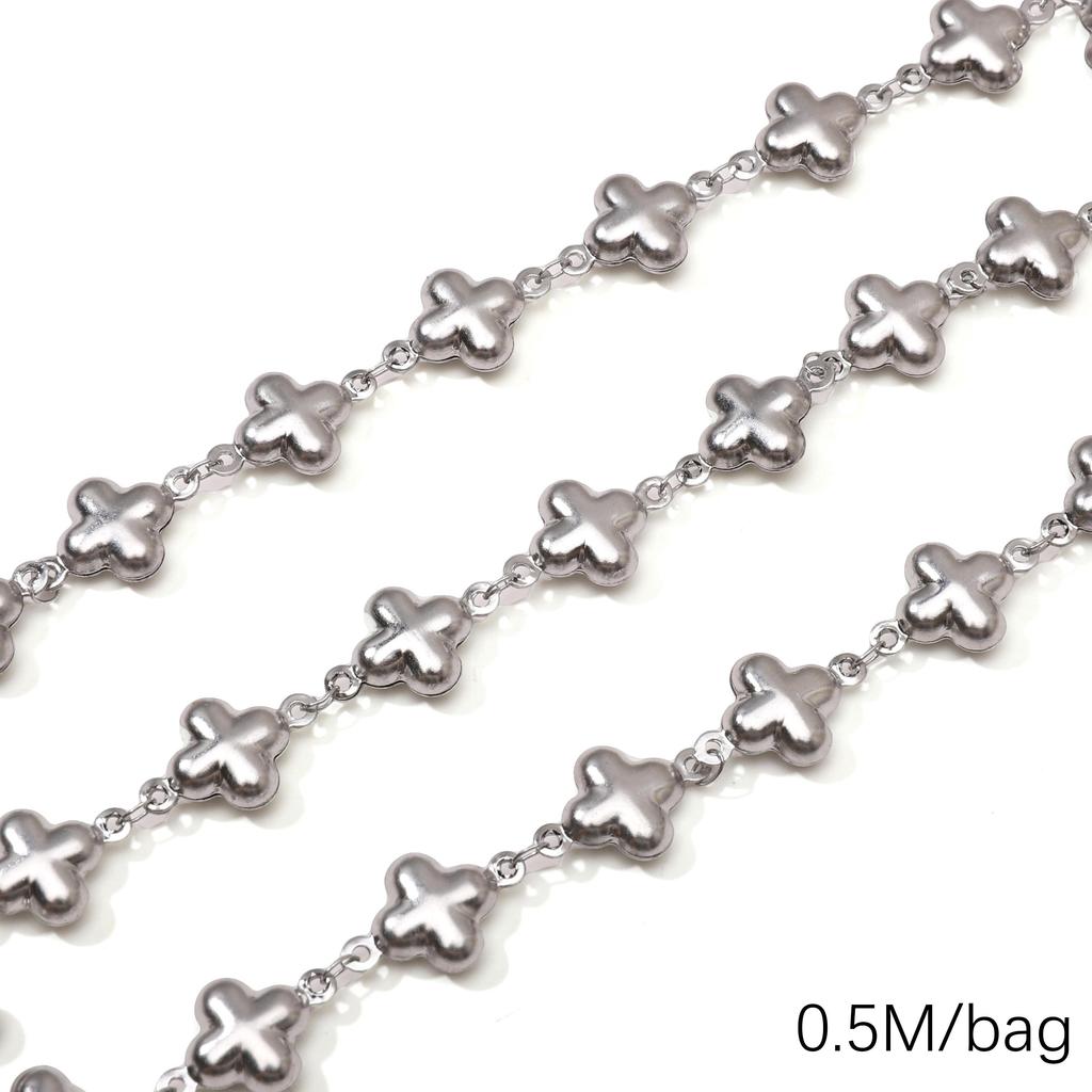 Chaîne Cœur en Acier Inoxydable de 0,5/1 Mètre Chaîne Cubaine Chaîne Punk de Base pour la Fabrication de Colliers Bracelets Bijoux Accessoires