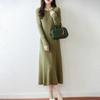 Women Sweater Dress 100% Wool MODERN NEW SAGA O-neck Knit Long Pullover Winter Jumpers Wool Long Dress Female