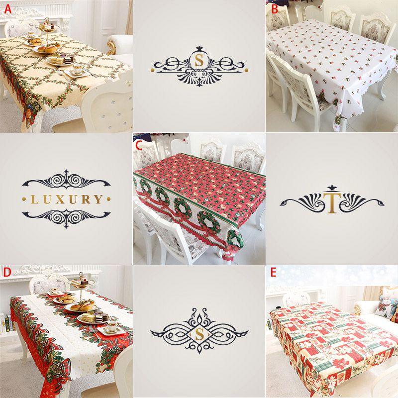 Premium Santa Christmas Red Tablecloth Crafted From High-quality Polyester Fabric For Festive Dining