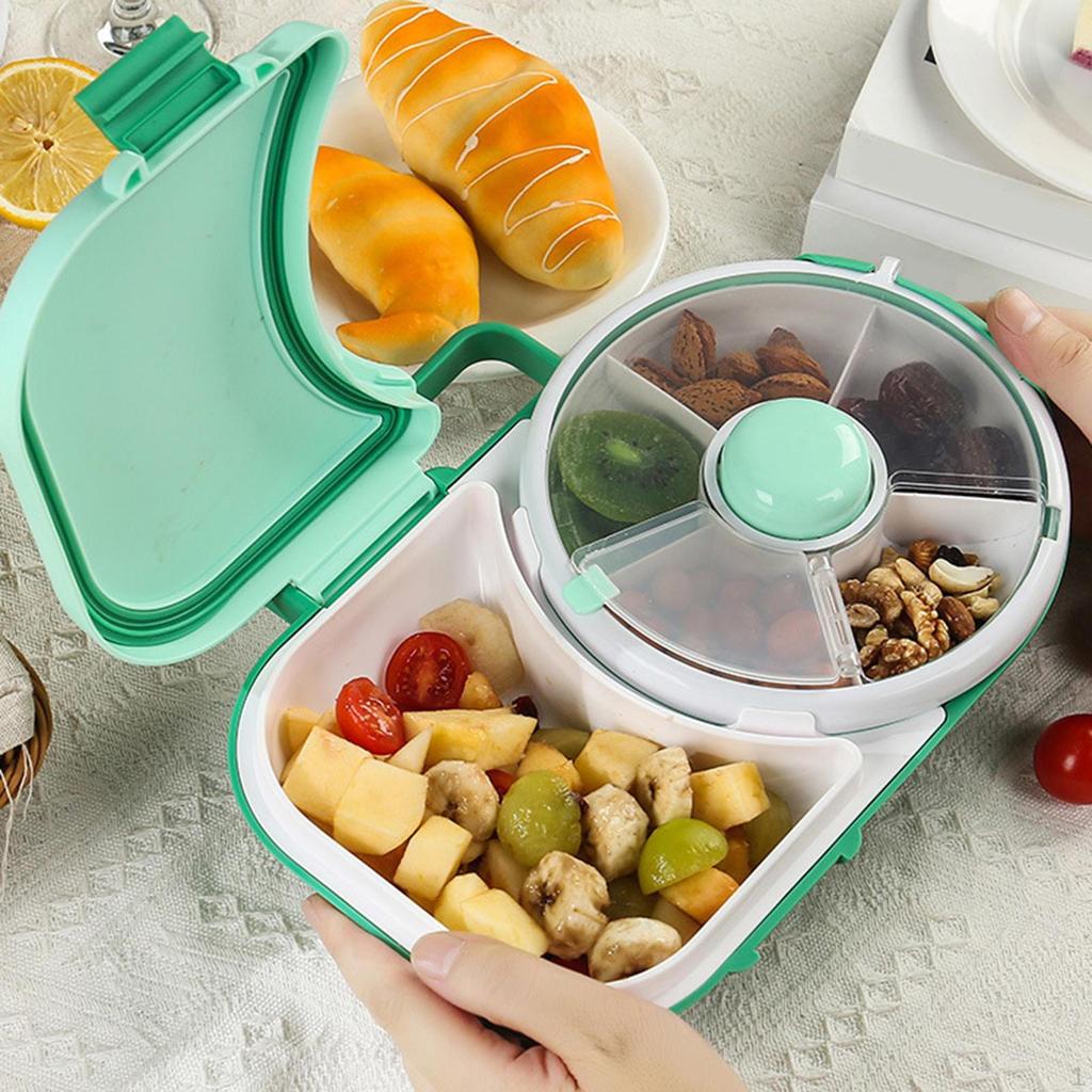 Box na oběd s uzavřenými přihrádkami pro organizaci