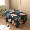 17 Styles Stretch Footstool Cover Ottoman Slipcover Pouffe Dustproof Rectangle Slipcover Print Fabric Furniture Protective Cover