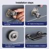 Stainless Steel Angled Curved Foot Lengthened Angle Adjustment Shower Faucet Adapter Wall Mounted Thickened
