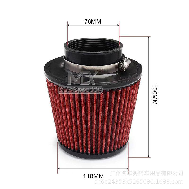 

Mushroom Head Large Flow Air Filter for Car Modification 100 mm червоний