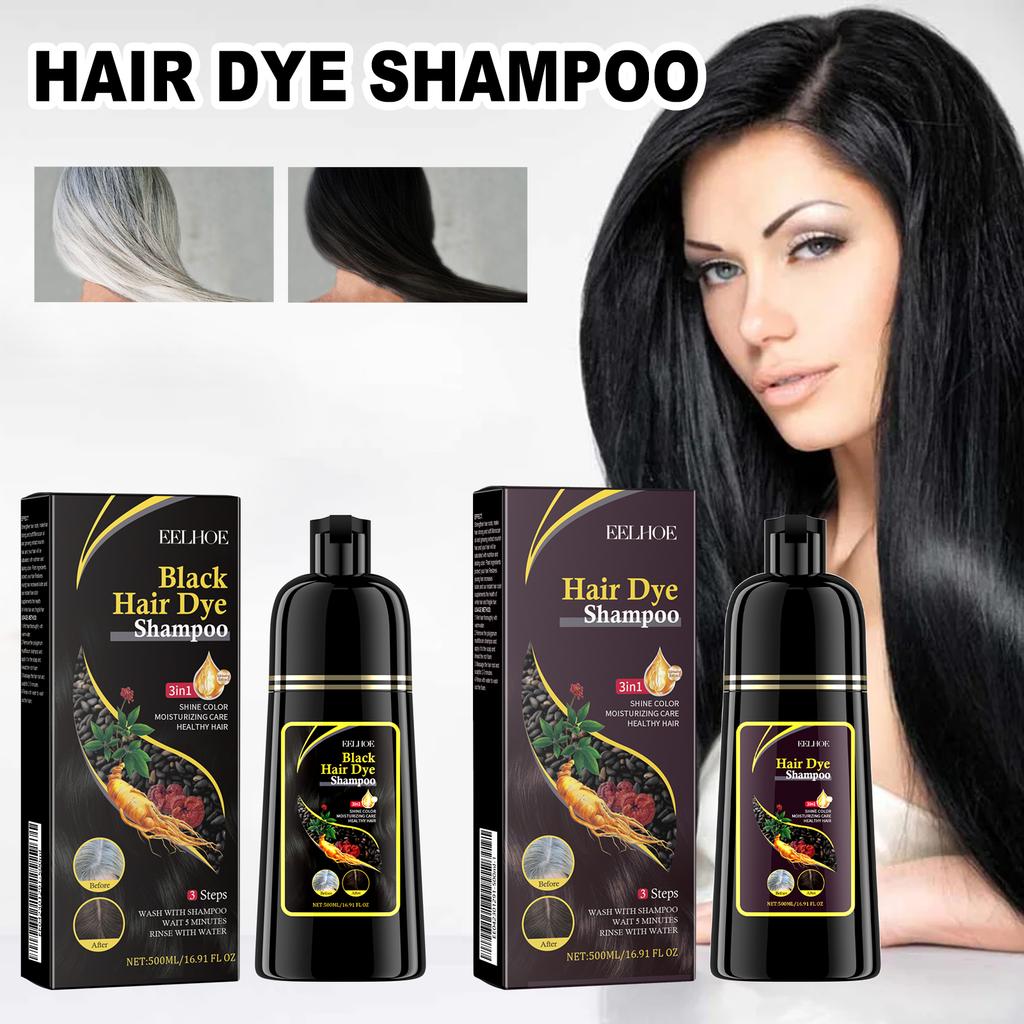 Braunes Haarfärbeshampoo Langanhaltende Färbung Tiefenpflegend Reduziert Haarbruch Fördert die Kopfhautgesundheit Haarfärbeshampoo