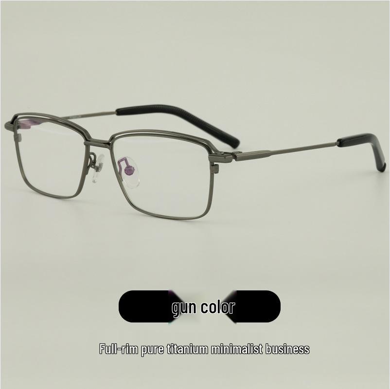

Японские ручной работы ультралегкие квадратные оправы для очков-броулайнеров из чистого титана для мужчин и женщин с миопией.