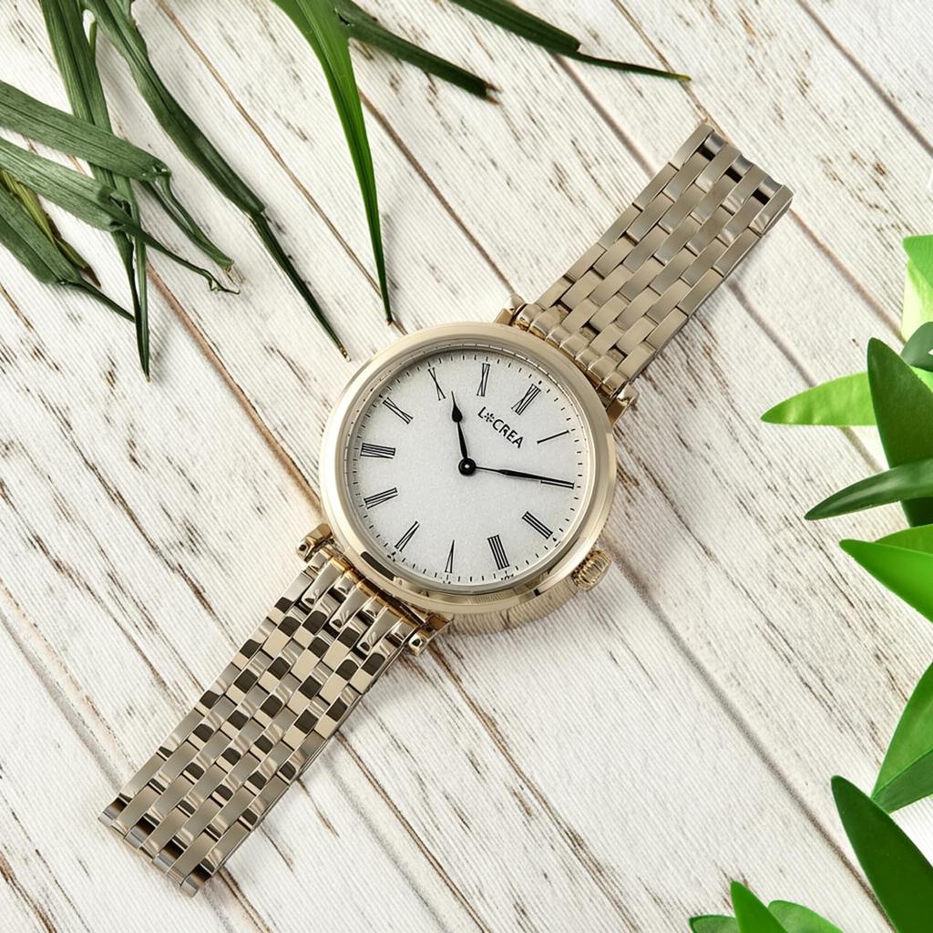 Solar Watch for Made In Japan [LCREA] LC2102-GP7L Women, (Stainless Steel/Gold)