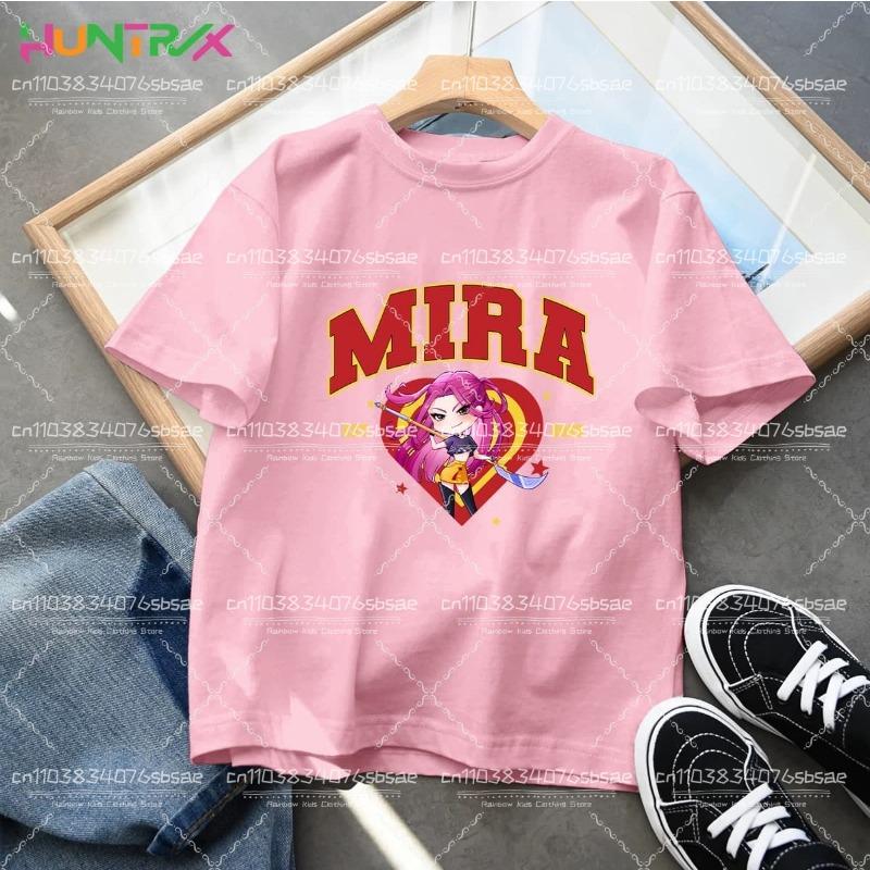 Ropa KPop Cazadores de Demonios Niños 2025 Caliente Anime Algodón Camiseta Harajuku Niñas Camisa Casual Regalo Moda Película Camisetas para Niños Pequeños