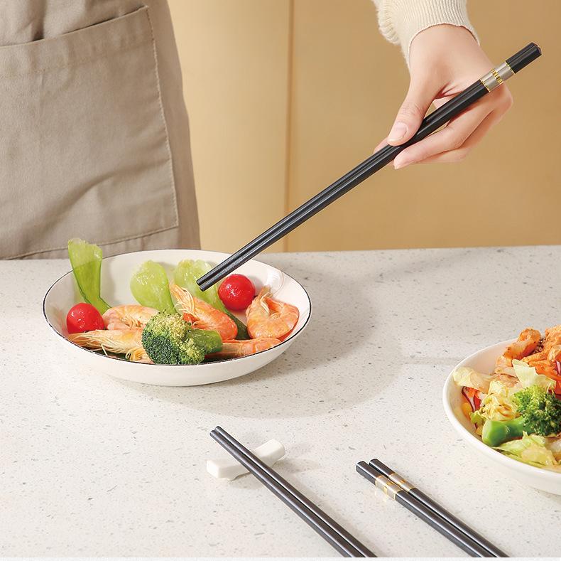 Alloy Chopsticks - Non-Slip, Heat-Resistant, Sterilizable Tableware for Restaurants, Hotels, and Homes