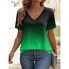 Print T-shirt Women Streetwear Casual T Shirts Y2k Tops Woman Harajuku V-Neck Tees Oversized Clothing