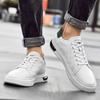 Fashion Classic Brand Simple White Men's Real Leather Shoes Lace Up Commuting Driving Shoes Interviews Men's Business Casual Shoes