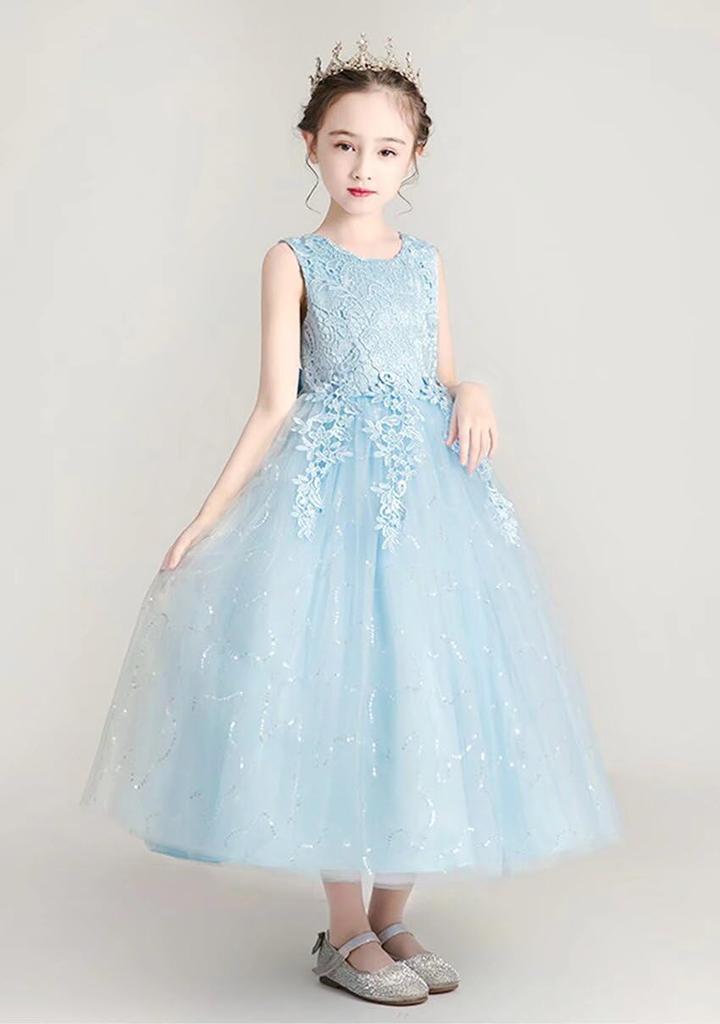 TYQQU Formal Formal Wedding Long Kindergarten Entrance Light Size 140 Kids' Dress, Junior, Piano, Party, Concert, Dress, Dress, Recital, Girls'