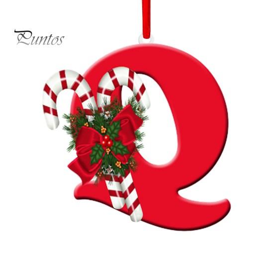 Висячі прикраси з 26 літерами червоного кольору зі шнурком і різдвяними квітковими оберегами. Різдвяна ялинкова прикраса. Святкова вечірка. Новий рік, Різдво