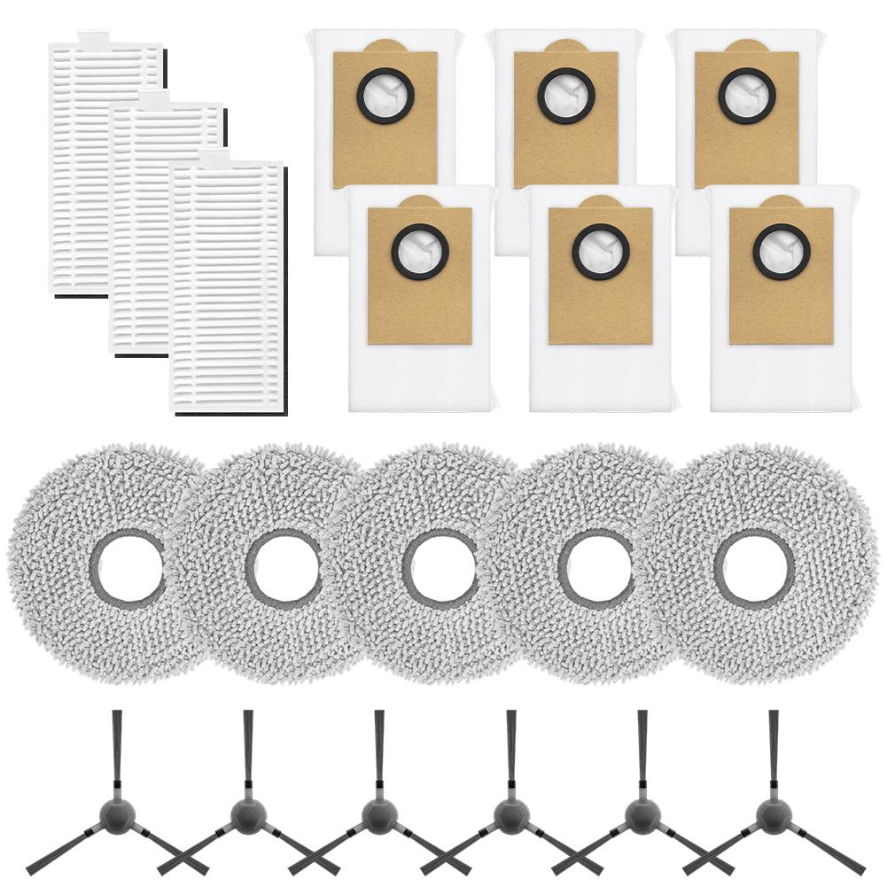 

Vacuum Accessories Kit With Filters Mop Cloths Dust Bags Side Brushes For Lefant For M3 For Gen1 For Gen2 Robot Cleaner, 1 Set