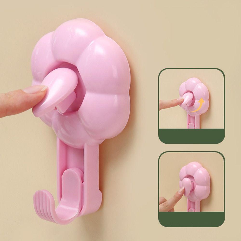 4 Pcs Multifunctional Flowers Suction Cup Hooks No Punch Wall Mounted Hooks  Bathroom