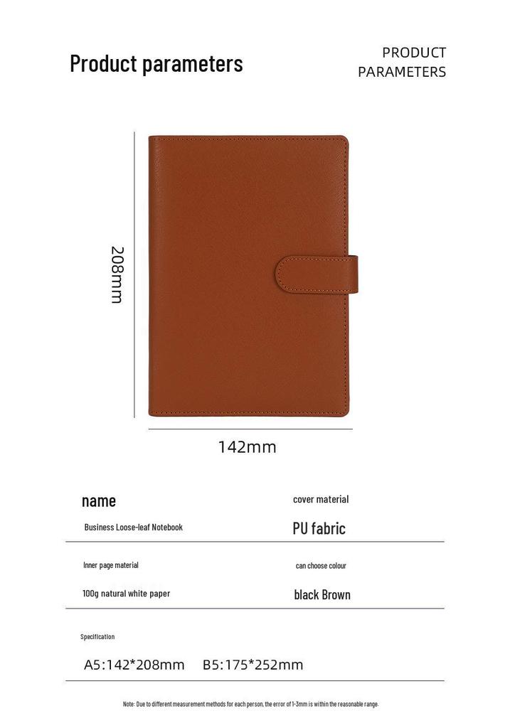 Custom Logo Retro A5 Business Notebook with Multi-Functional Cover