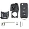 3-button Remote Key Shell for Volkswagen Polo Sharan Tiguan Touran Up Jetta Golf MK6 Golf Estate