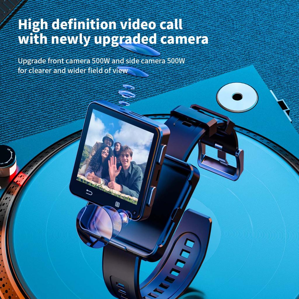 4G mit 2,64" Touchscreen, WiFi GPS Smartwatch, unterstützt SIM-Karte, unabhängiges Telefonieren, Musikwiedergabe, Kamera, Schrittzähler, IP