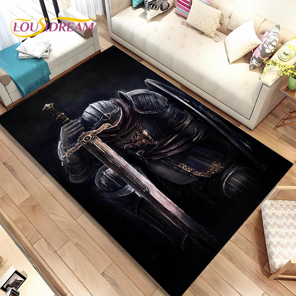 Cavalier Knight Templar Crusaders Games Area Rug,Carpet Rug for Home Living Room Bedroom Sofa Doormat Decor,Non-slip Floor Mat