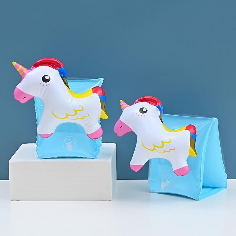 

Childrens Cartoon Unicorn Flamingo Inflatable Water Sleeve Ring Swimming Style A