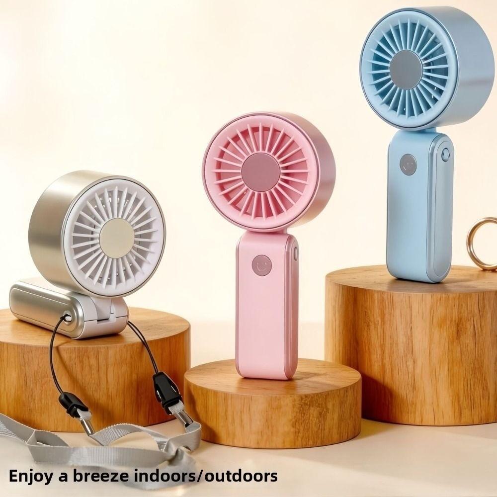 Foldable Portable Electric Fan Quiet Operation Neck Hanging Small Fan Personal Cooling Fan  Summer