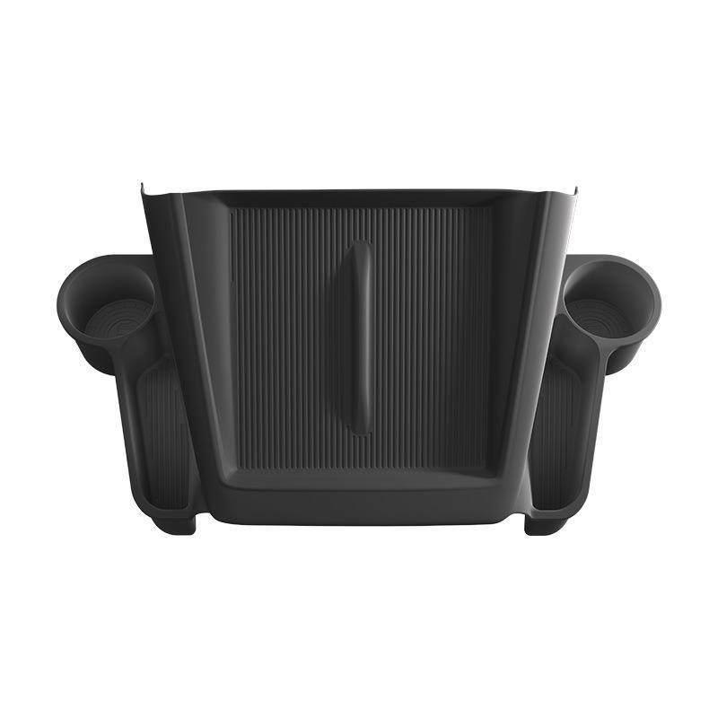 Tesla Wireless Charging Storage Pocket: Dustproof, Wear-resistant, Non-slip, Noiseless, with Dual Cup Holders.