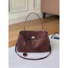 2024 New Underarm Bag Frosted Leather Autumn and Winter Brown Tote Kelly Bag Large Capacity Commuter Shoulder Crossbody Bag Tide