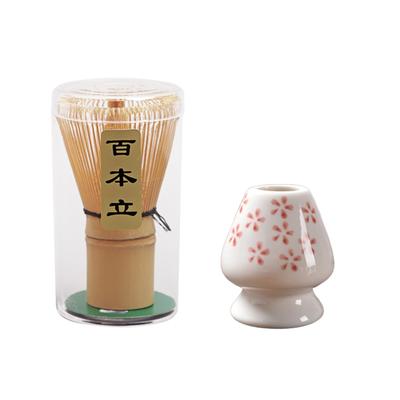 2-Piece Ceramic Tea Ceremony Tool Set (100-Stand Chasen, Chasen, Whisk, Tea Ceremony, Bamboo, Chasen, Chasen Straightener, Chasen Rest, Matcha,
