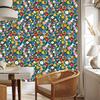 Wallpaper with Small Sea Flowers, Blue and Turquoise for the Living Room and Bedroom 50x1000