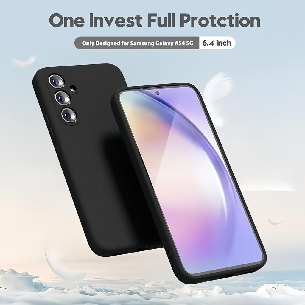 Noble Fashion Solid Colour Shockproof Protective Liquid Silicone Case For Samsung Galaxy A54 5G