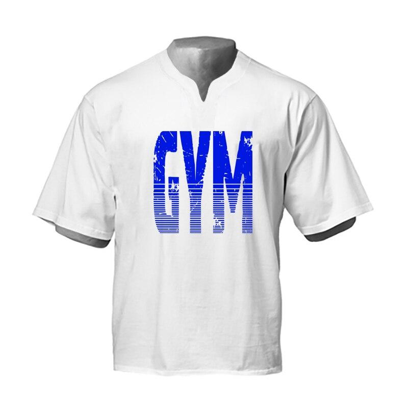 

Muscleguys, новые мужские свободные повседневные молодежные спортивные футболки с короткими рукавами на весну и лето XXL белый