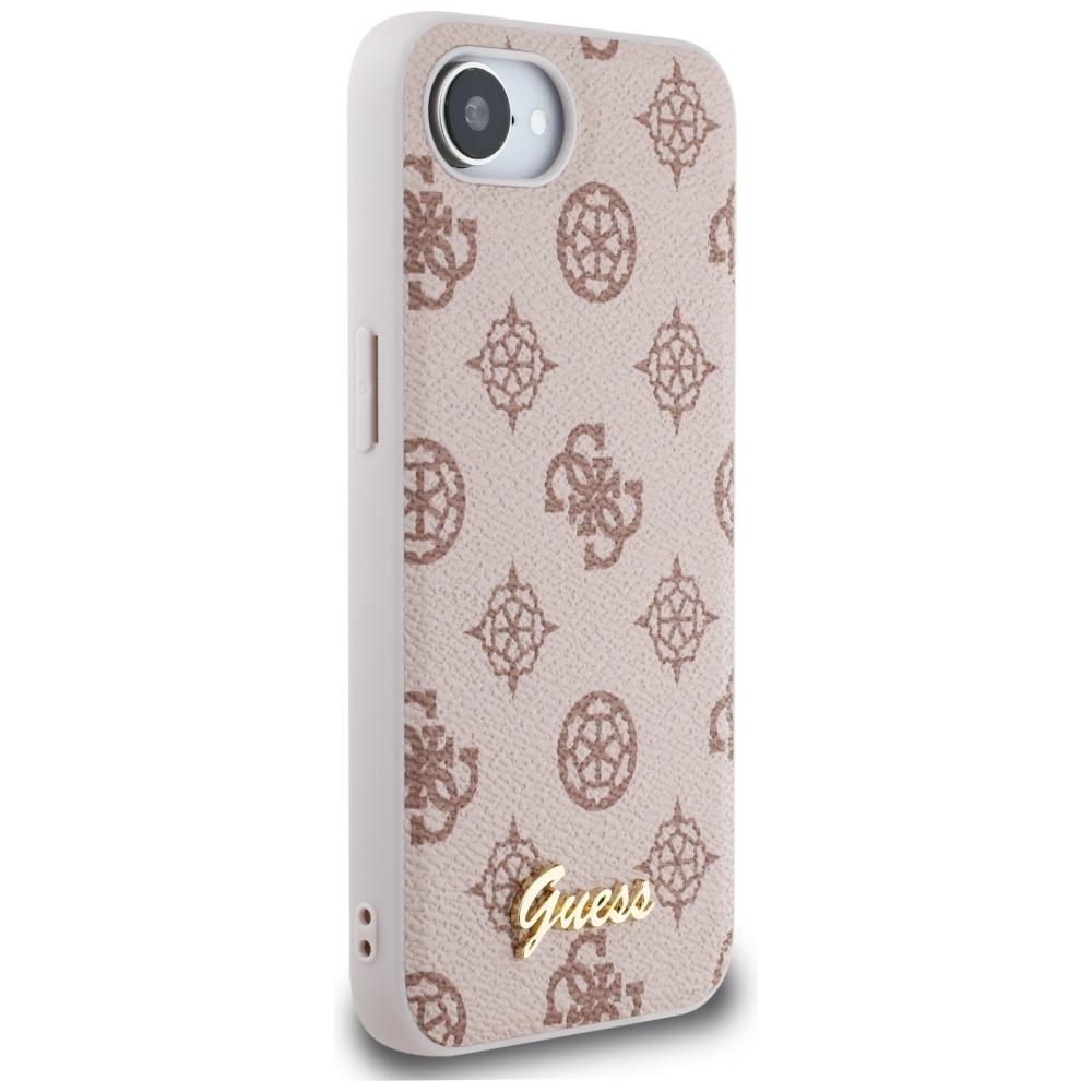 Etui Guess Peony Script Logo Magsafe Do  Iphone 16E Brązowy