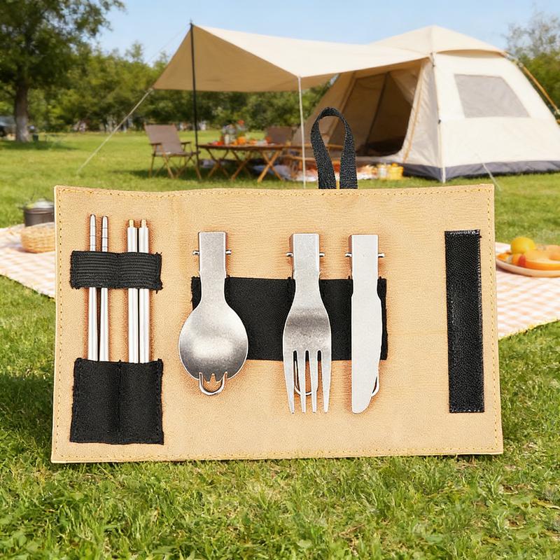 SNOW ROCK Pure Titanium Folding Utensil Set