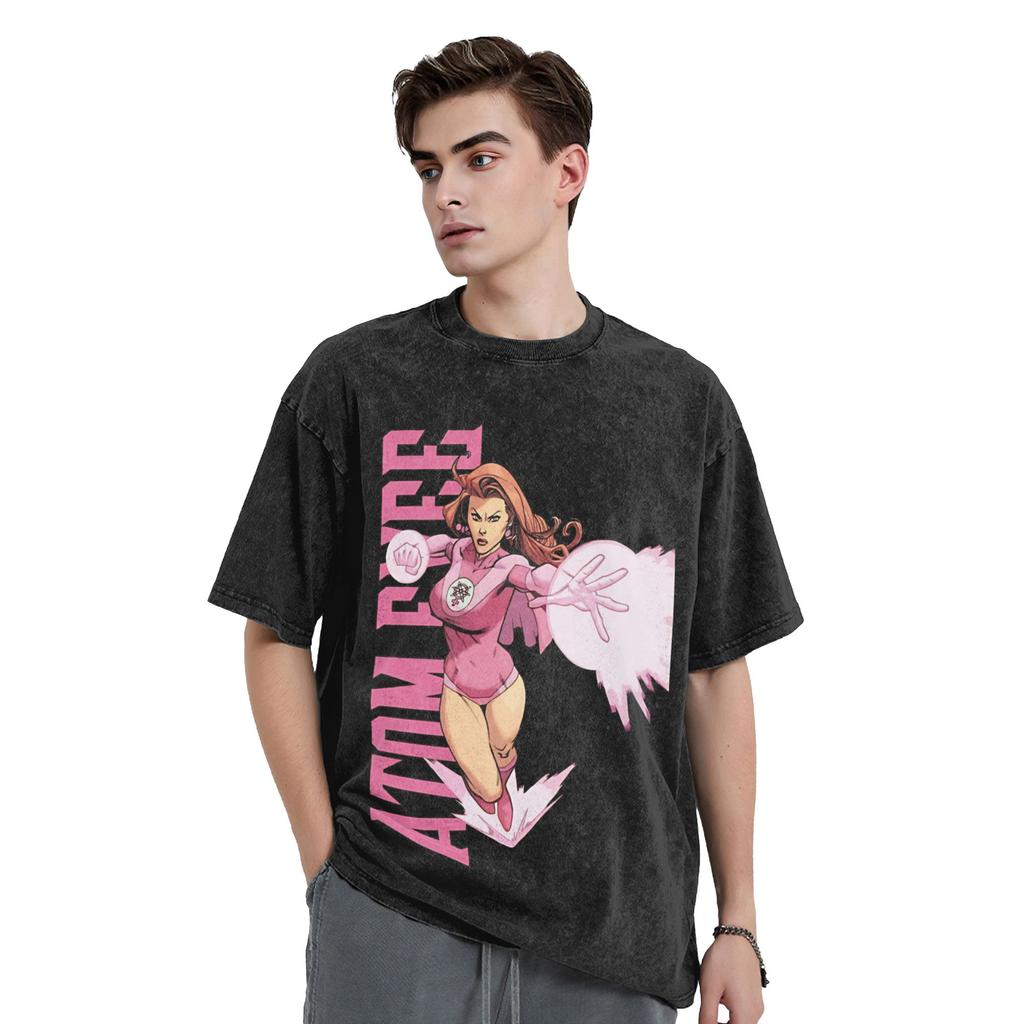 Couple T Shirt Atom Eve- Invincible Character Washed T Shirts Harajuku  Summer Tee Shirt Y2K Retro Cotton Clothing Gift Idea