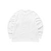 Fila Fusion Streetwear Logo Japanese Style Casual National Trend Color Transfer Print Loose Knit Long Sleeve T-Shirt Unisex Tops White T11U136201F-WT