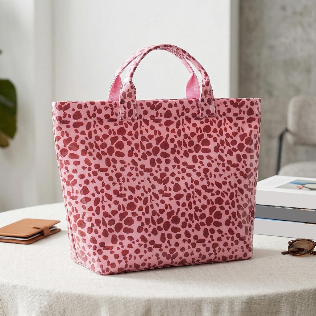 Grenzüberschreitende gestreifte Tragetasche Hochwertige leichte Handtasche Große Kapazität Tragbare Reise-Schultertasche für Pendeln Einkaufen