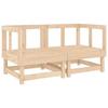VidaXL Canapés d'Angle de Jardin 2 pcs, Sièges avec Dossier, Meubles de Terrasse Patio Arrière-cour Balcon Extérieur, Bois 825394