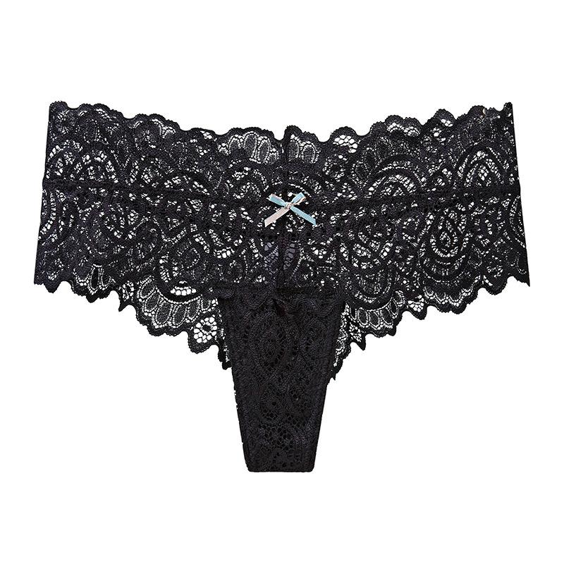 Sexy tanga do poloviny pasu Dámské spodní prádlo Vysoce kvalitní krajkové kalhotky Dámské Prodyšné spodní prádlo s tričkem Bikiny G String Kalhotky Intimní