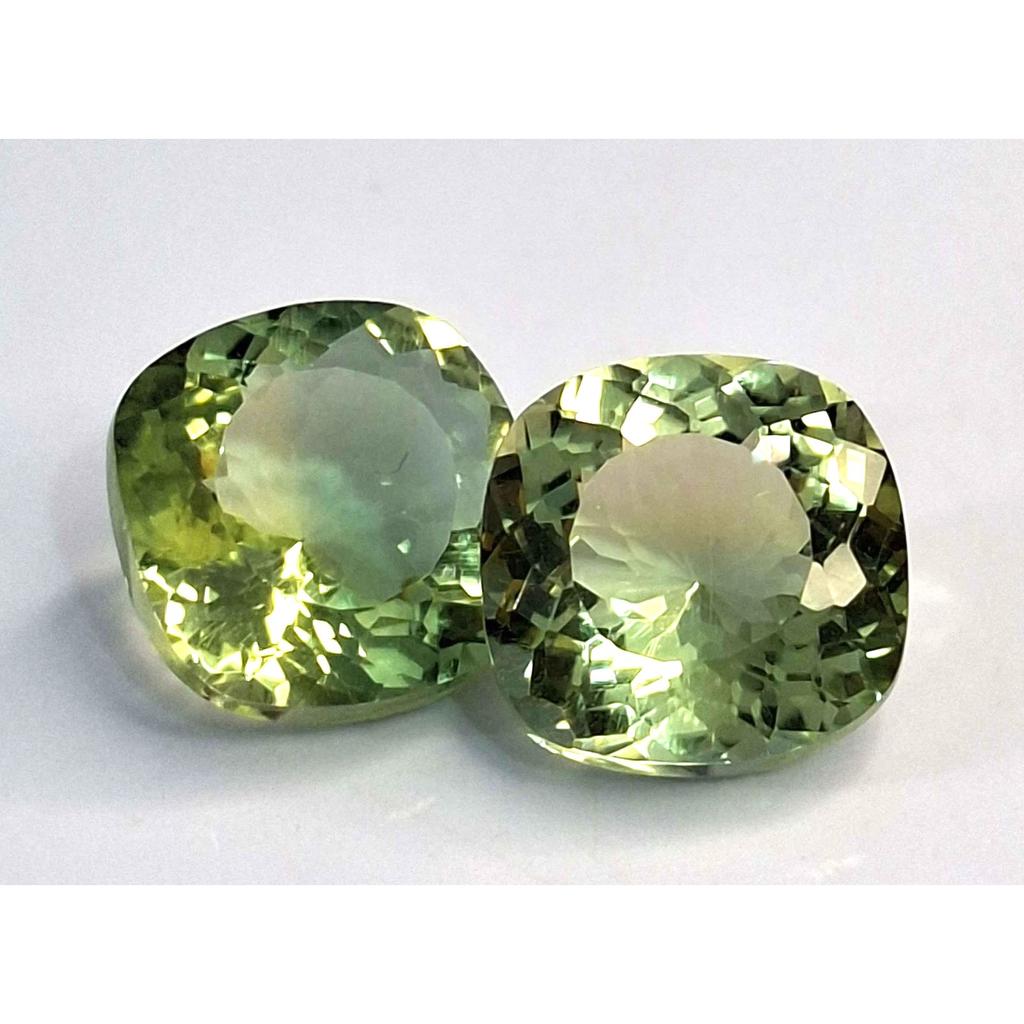 Bi-Color Tourmaline Natural 14-16 Ct Cushion Cut Pair Fabulous Loose Gemstone