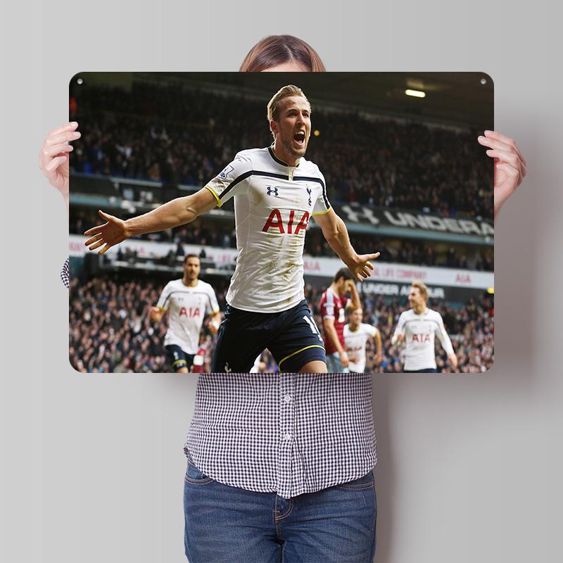 Harry Kane Football Printed Poster Customized Retro Wall Art Vintage Metal Tin Signs for Home Aesthetic Room Decor Men Man Cave
