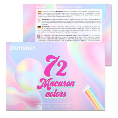 72 Farben Macaron-Farbminen-Bleistift-Set, weiche Pastellfarben, Mal-, Skizzen-, Bleistift- und Zeichenset, Kunstbedarf für die Schule