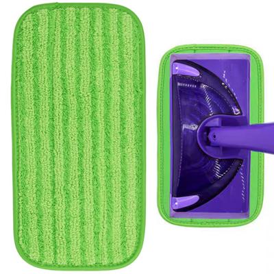 2 Stück Flachmop Mikrofaser Pad Nass Trocken Doppeltverwendung Wiederverwendbar Super Saugfähig Verdickt Flash Speed Mop Kopf Nachfülltuch Ersatz für Swiffer