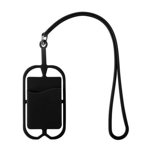 Silicone Phone Back Holder with Lanyard Case Card Sling Necklace Strap Neck Cord