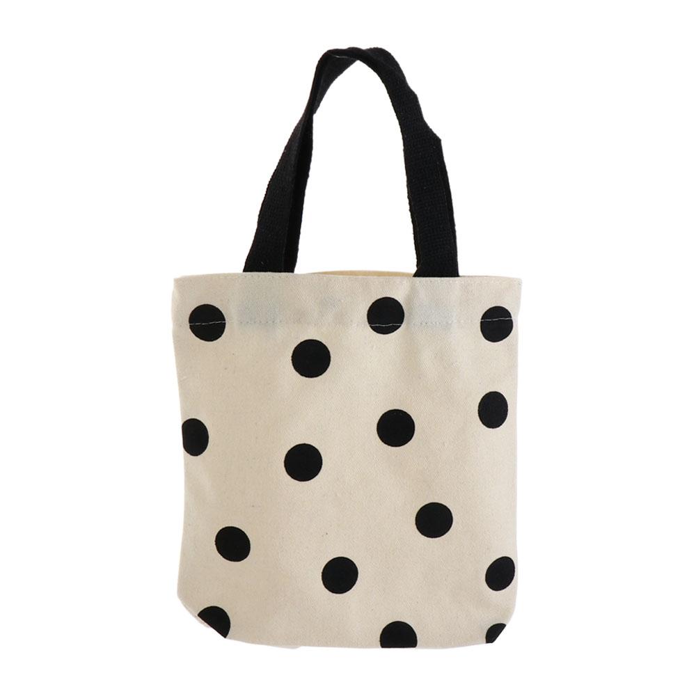 

Handbags For Students Lightweight Eco Bag Polka Dot Women Shoulder Bags Korean Canvas Bag Student Bags Shopping Books Bags
