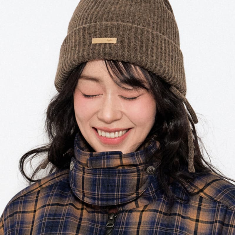 

DIAMOND LAYLA Baby Alpaca&Ramswool Comfort String Beanie B1 Roasted Chestnut Brown ONE